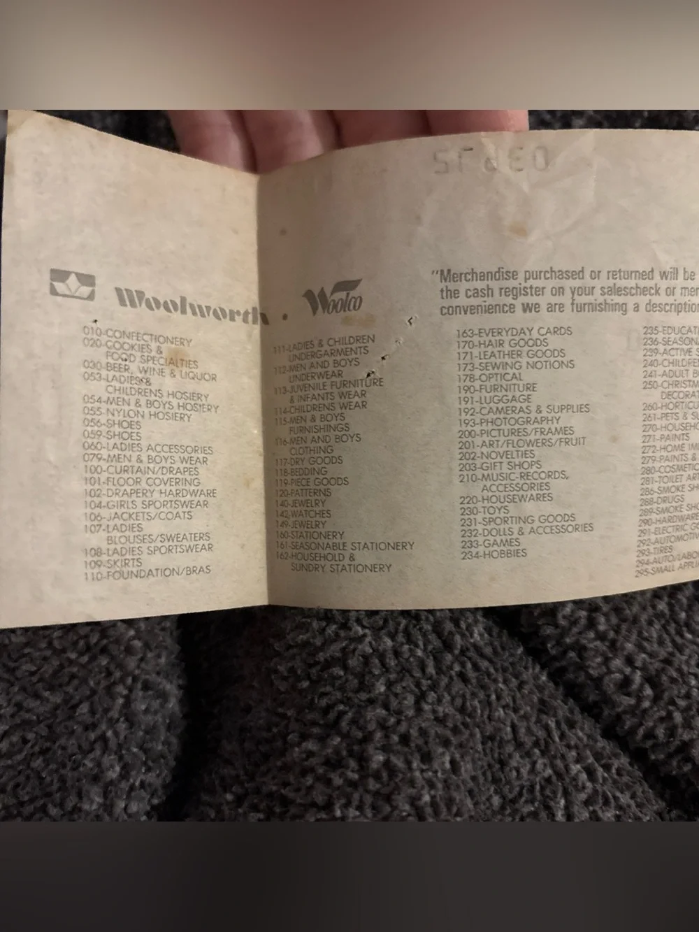 Vintage Woolworth Receipt Money Order 1980s Handwritten Ephemera